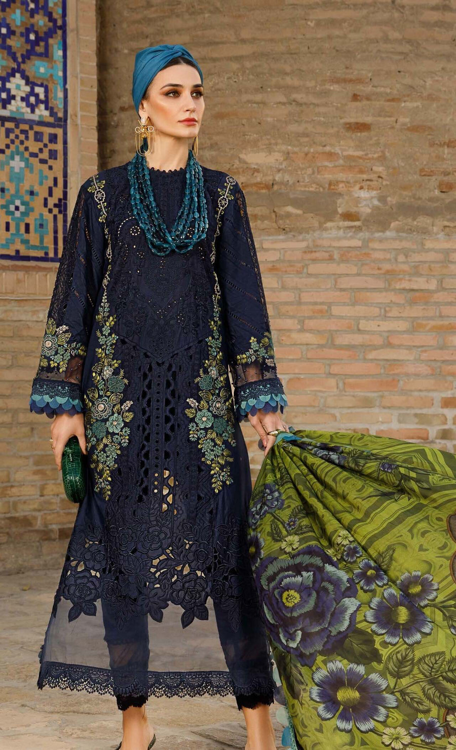 Dhanak 3-Piece Embroidered Dress D-GD T33