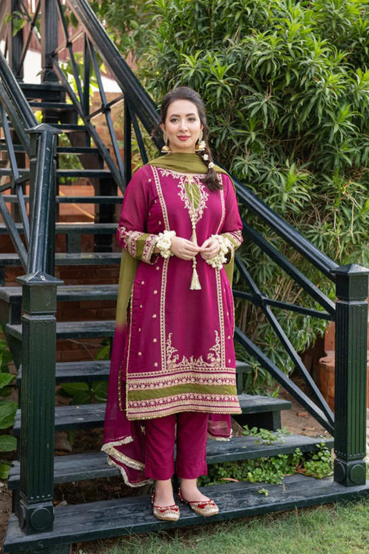 Lawn Dress D- 077