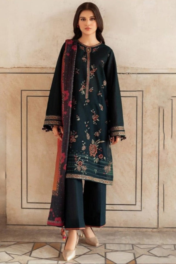 Dhanak 3-Piece Embroidered Dress D-125