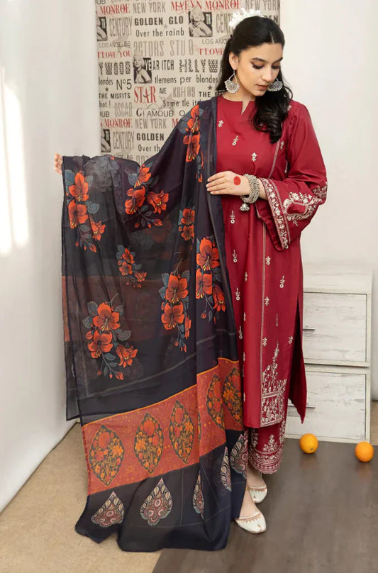 Lawn Dress D- 060