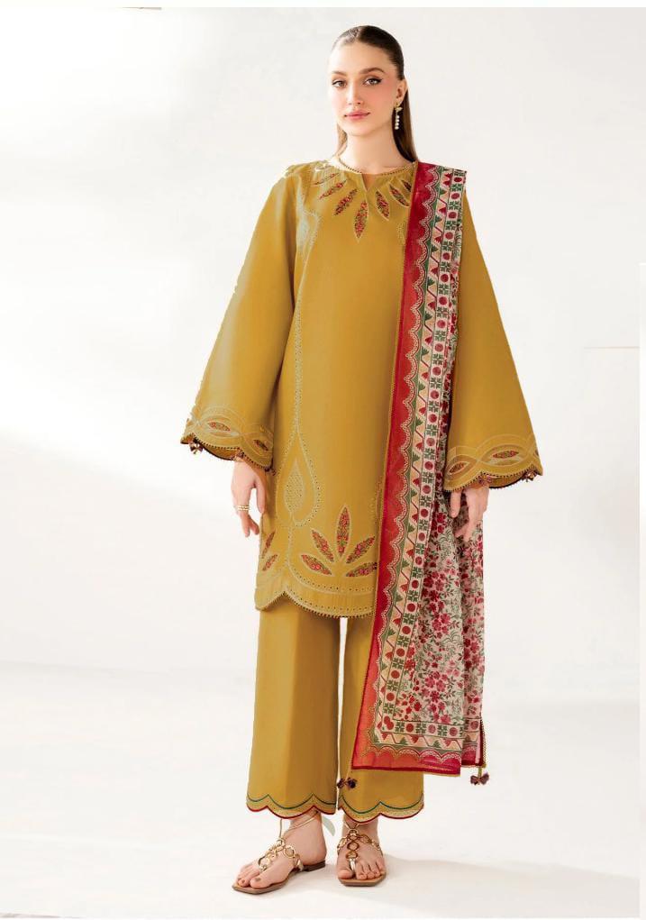 Dhanak 3-Piece Emrboidered Dress JZ- 176