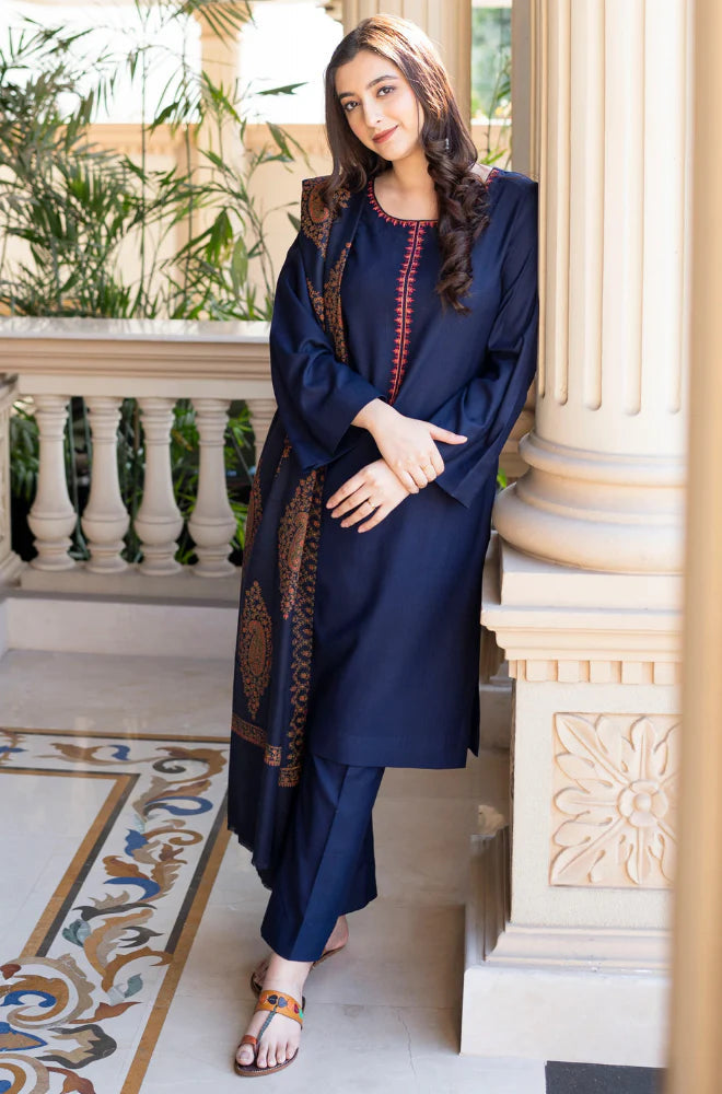 Dhanak 3-Piece Embroidered Dress D-GD 1109