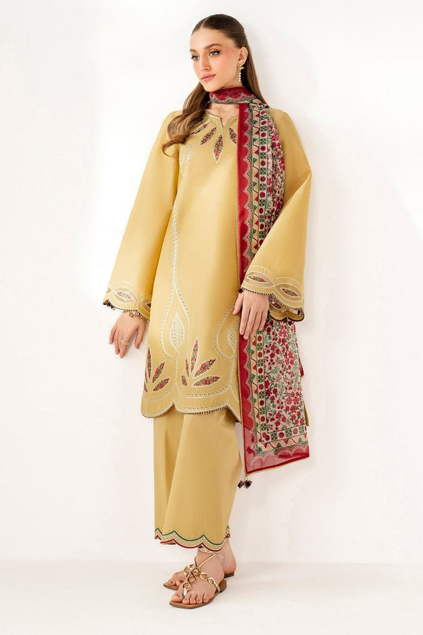 Dhanak 3-Piece Emrboidered Dress JZ- 176