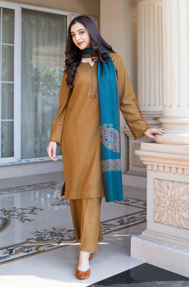 Dhanak 3-Piece Embroidered Dress D-GD 1108