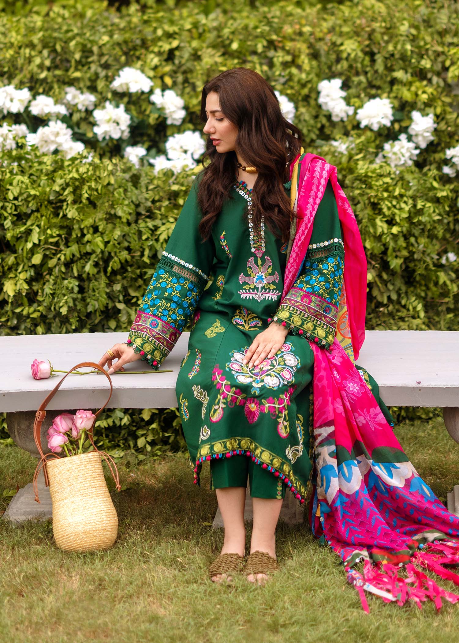 Dhanak 3-Piece Embroidered Dress D-GD 29