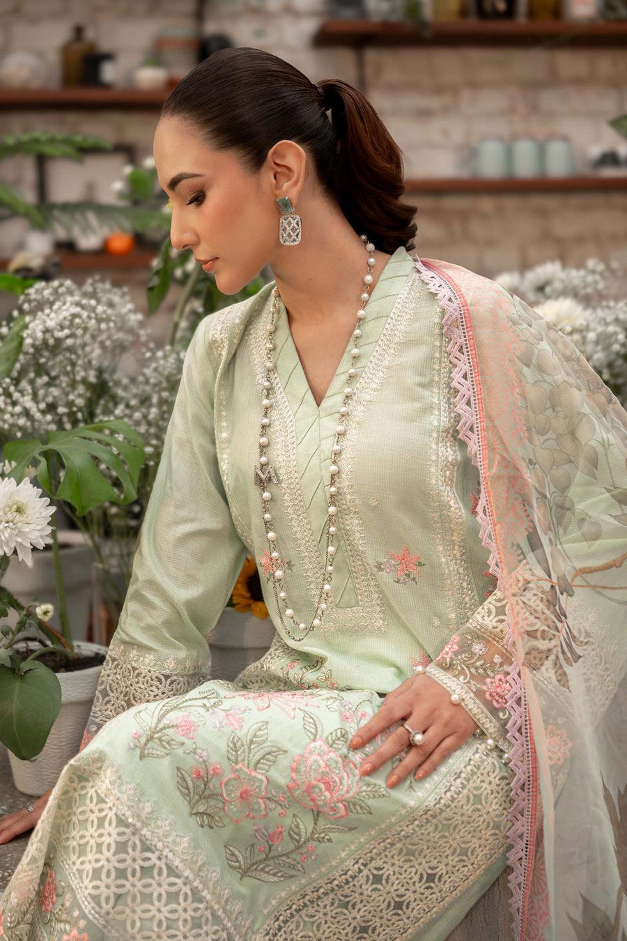 Dhanak 3-Piece Embroidered Dress D-GD 36