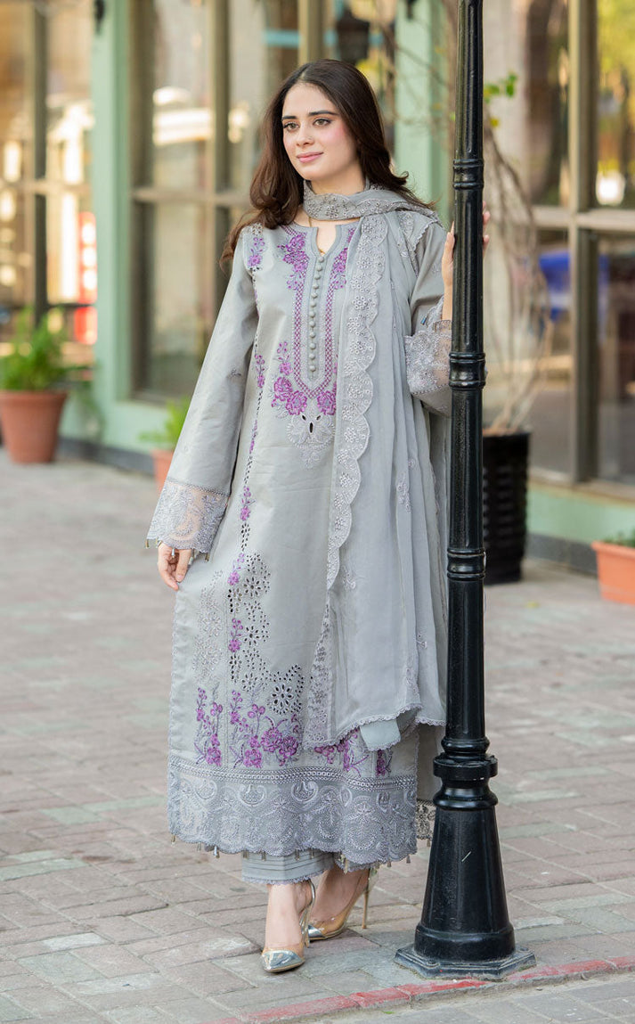 Dhanak 3-Piece Embroidered Dress D-GD 22