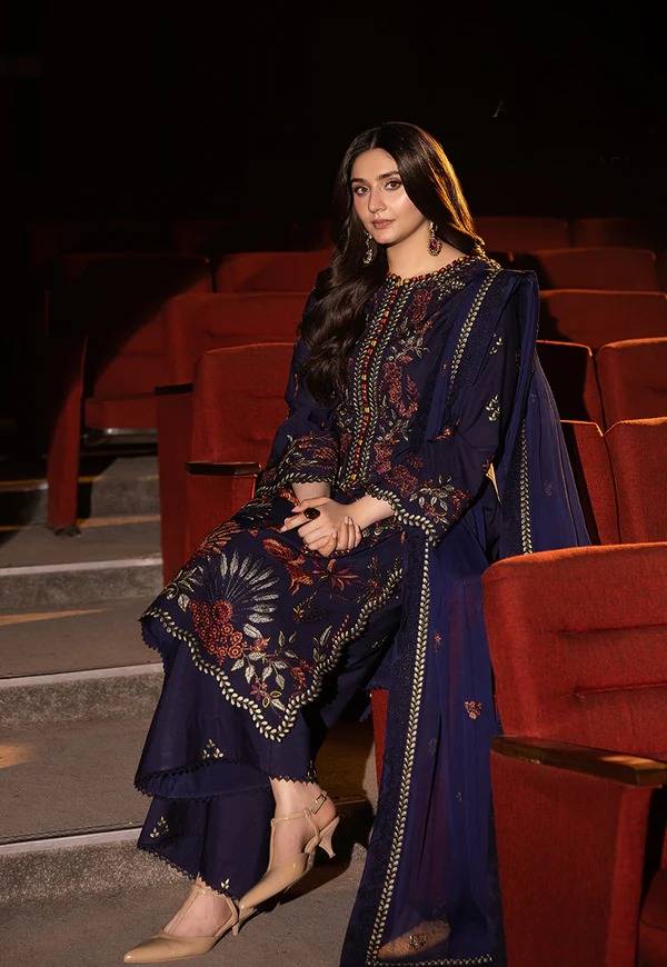 Dhanak 3-Piece Embroidered Dress AJ-31