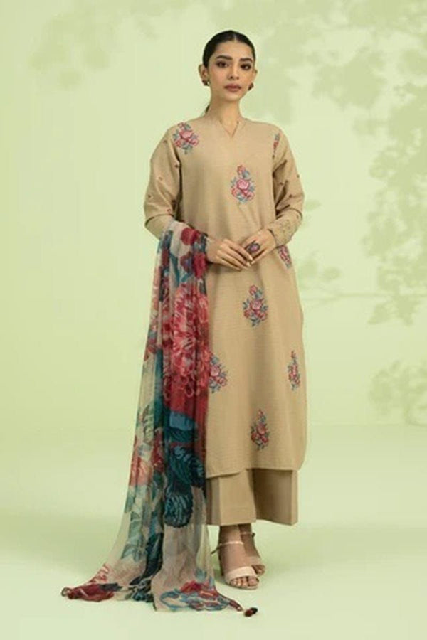 3-PC Dhanak EMBROIDERED DRESS DEALS OF THE DAY GUD 806 FL