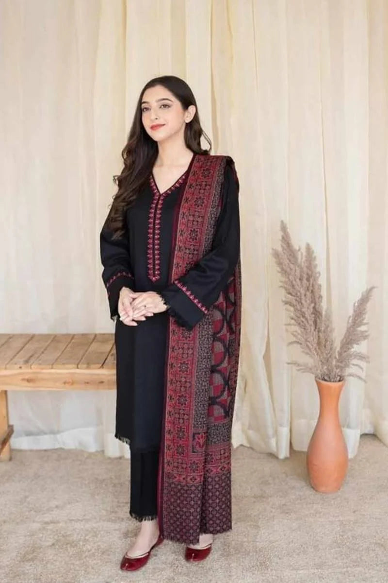 Dhanak 3-Piece Embroidered Dress D-GD 9100