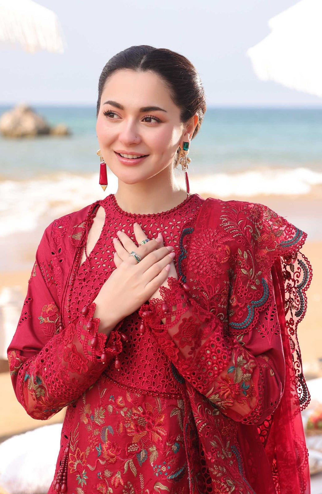 Dhanak 3-Piece Embroidered Dress D-60
