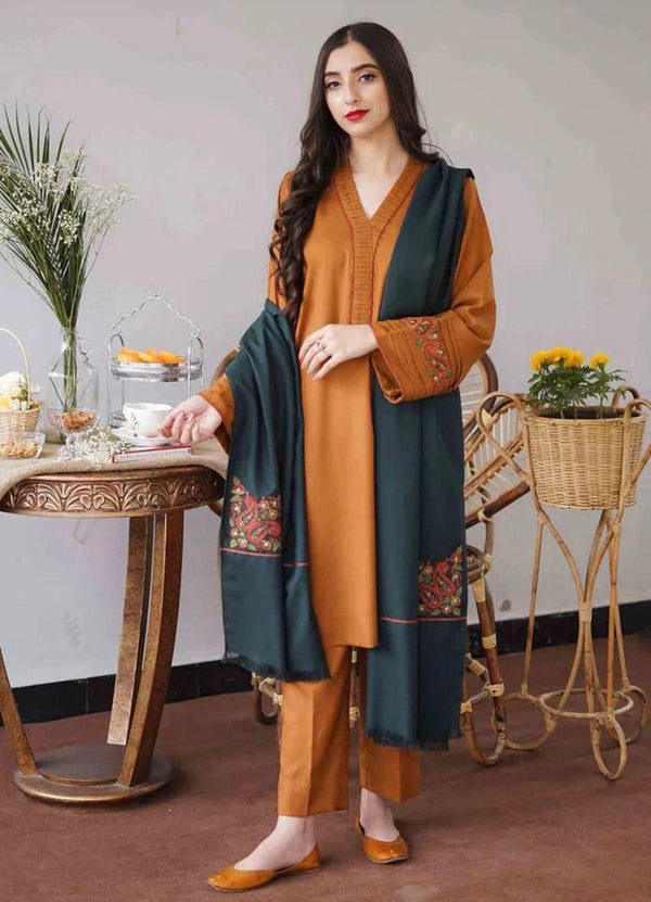 3-Pc DHANAK EMBROIDERED DRESS DEALS OF THE DAY GUL-2207 FL