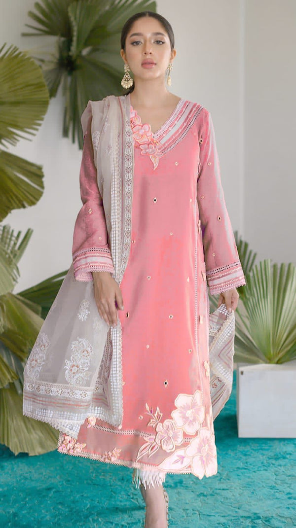 3-PC Embroidered Lawn Dress Deals of the Day GUL-108