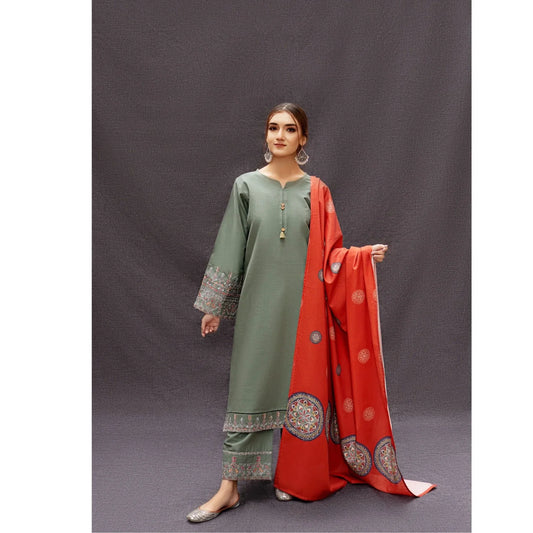 Dhanak 3-Piece Embroidered Dress D-GD 9109