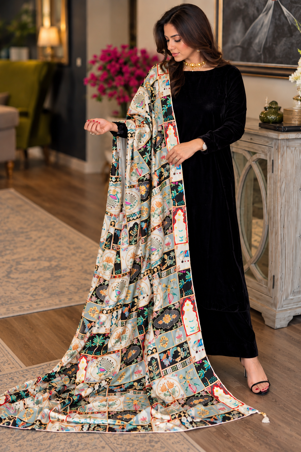 Gulnaar Velvet Piece D-2018