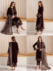 Zarnigar Velvet 3 Piece D-2001