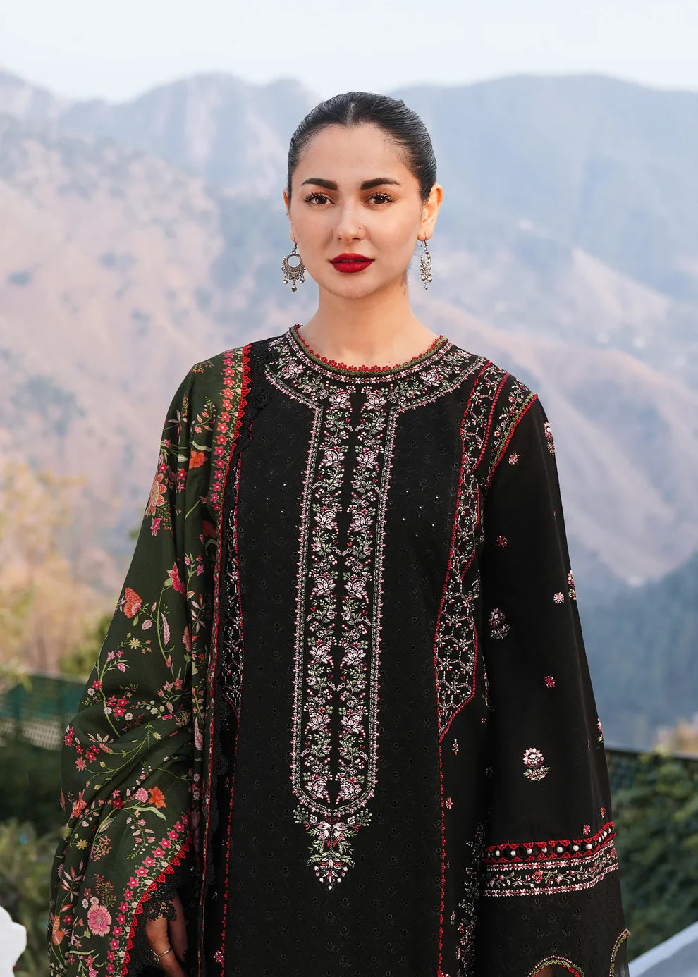 Dhanak Embroidered 3-Piece 2077