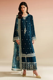 7009 - JZ Embroidered Velvet 3-Piece Dress