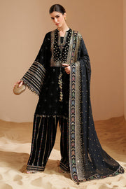 7008 - JZ Embroidered Velvet 3-Piece Dress
