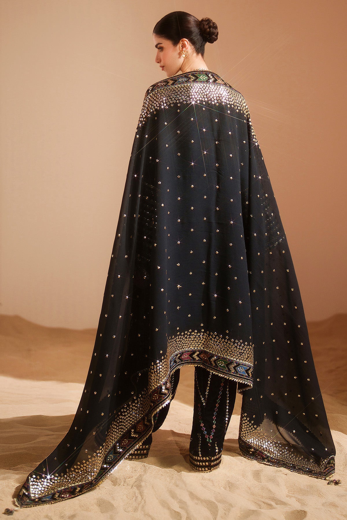 7008 - JZ Embroidered Velvet 3-Piece Dress