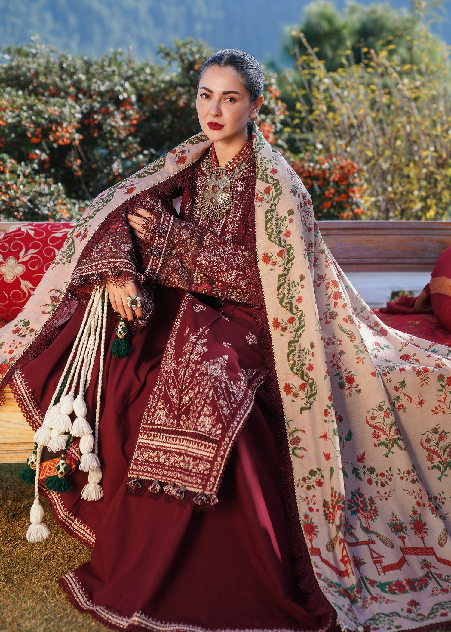Dhanak 3-Piece Embroidered Dress D-GD 77