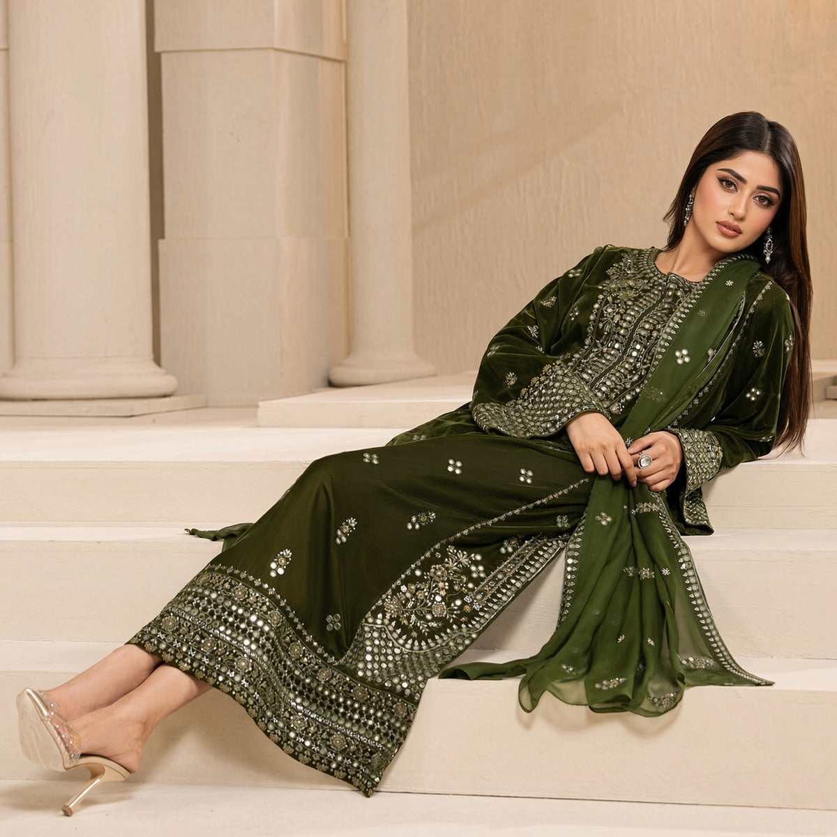 Simorgh Velvet 3 Piece D-2014