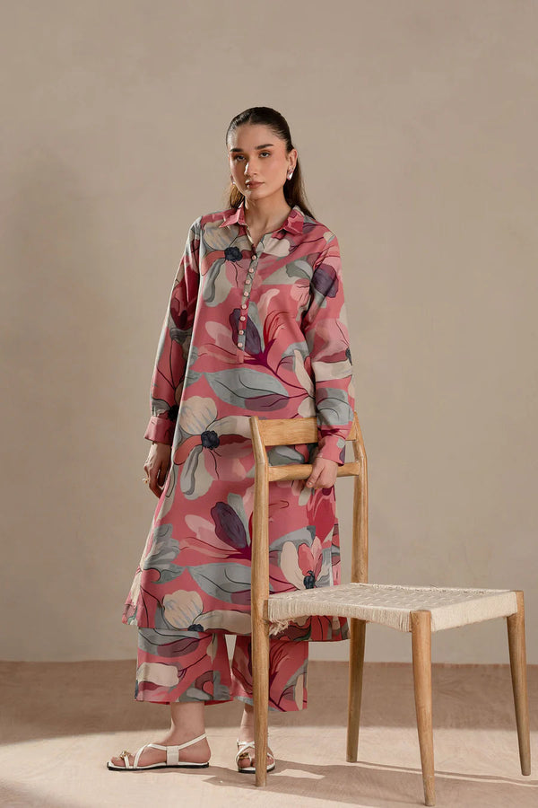 Silk Printed 2-Piece Dress D-730