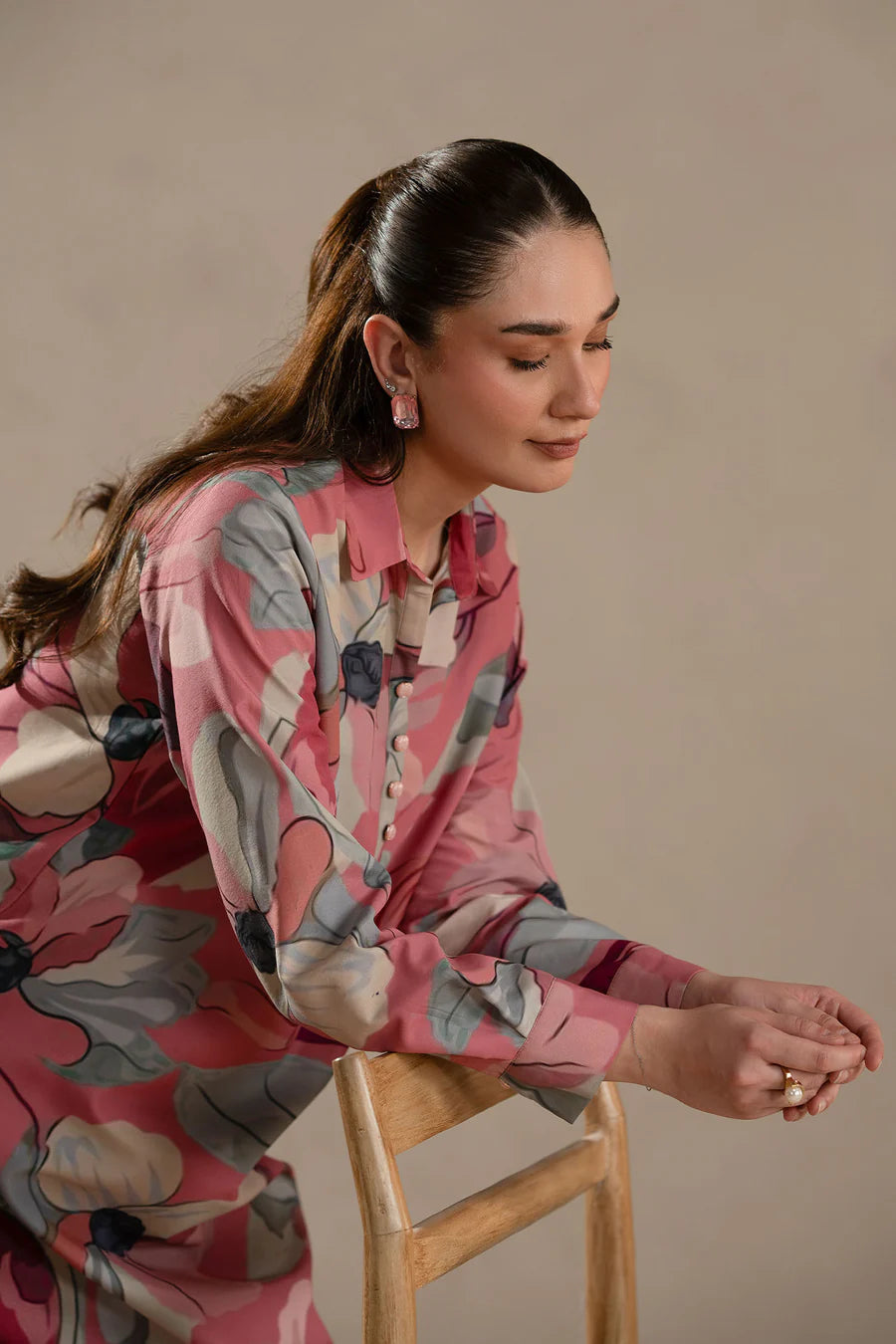 Silk Printed 2-Piece Dress D-730
