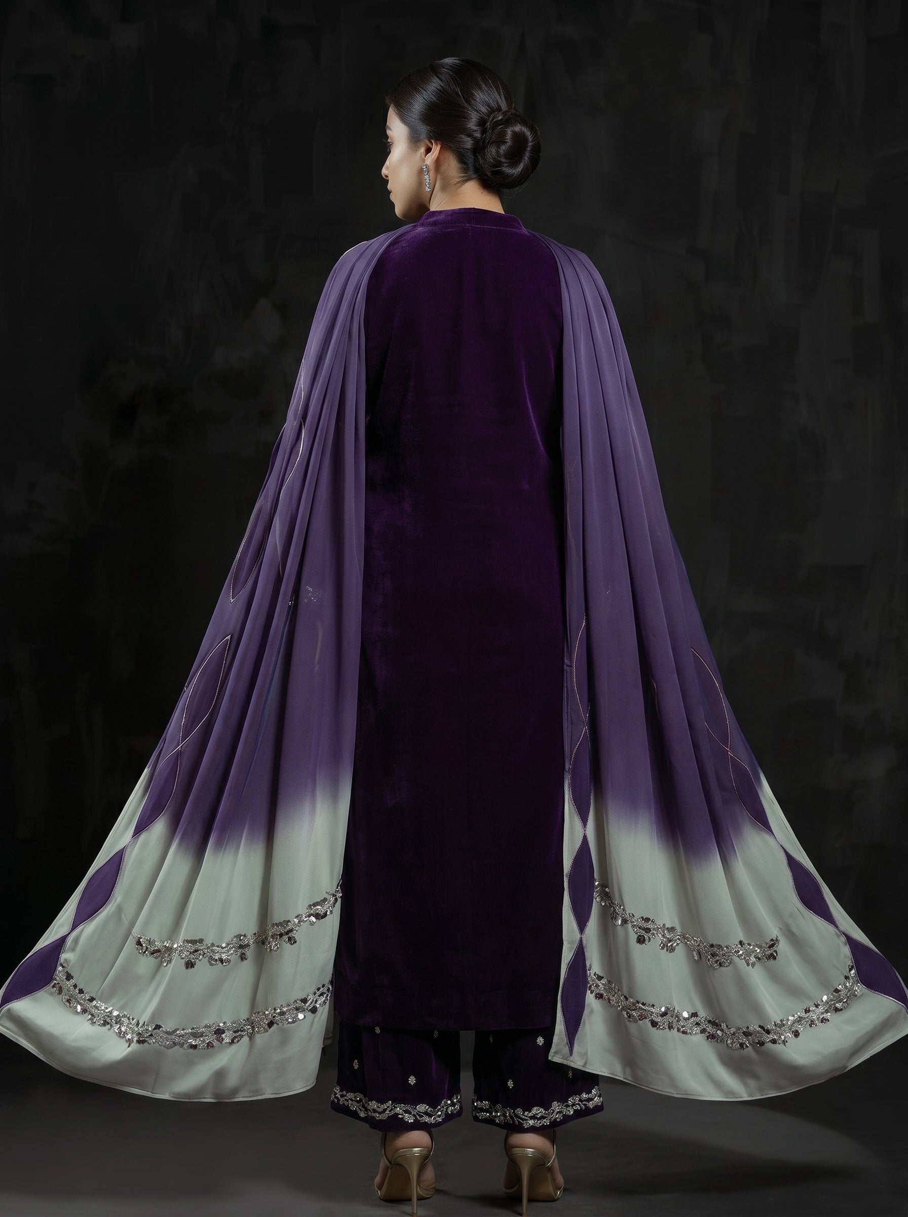 Nazneen Velvet 3 Piece D-2003