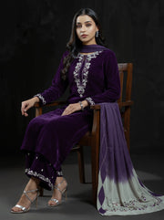 Nazneen Velvet 3 Piece D-2003