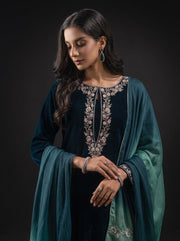 Shahkar Velvet 3 Piece D-2002