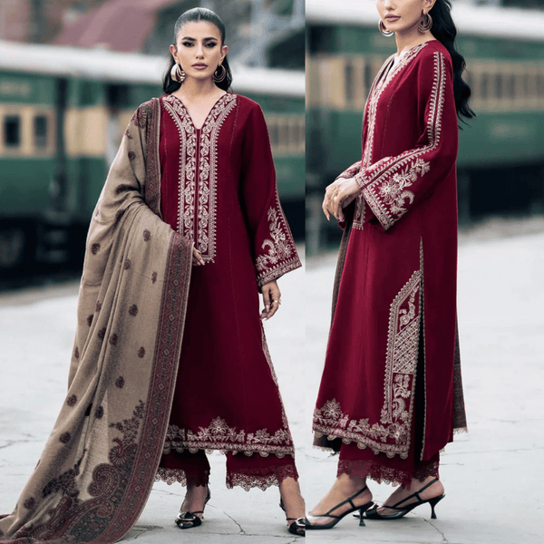 Dhanak Embroidered 3-Piece 2078