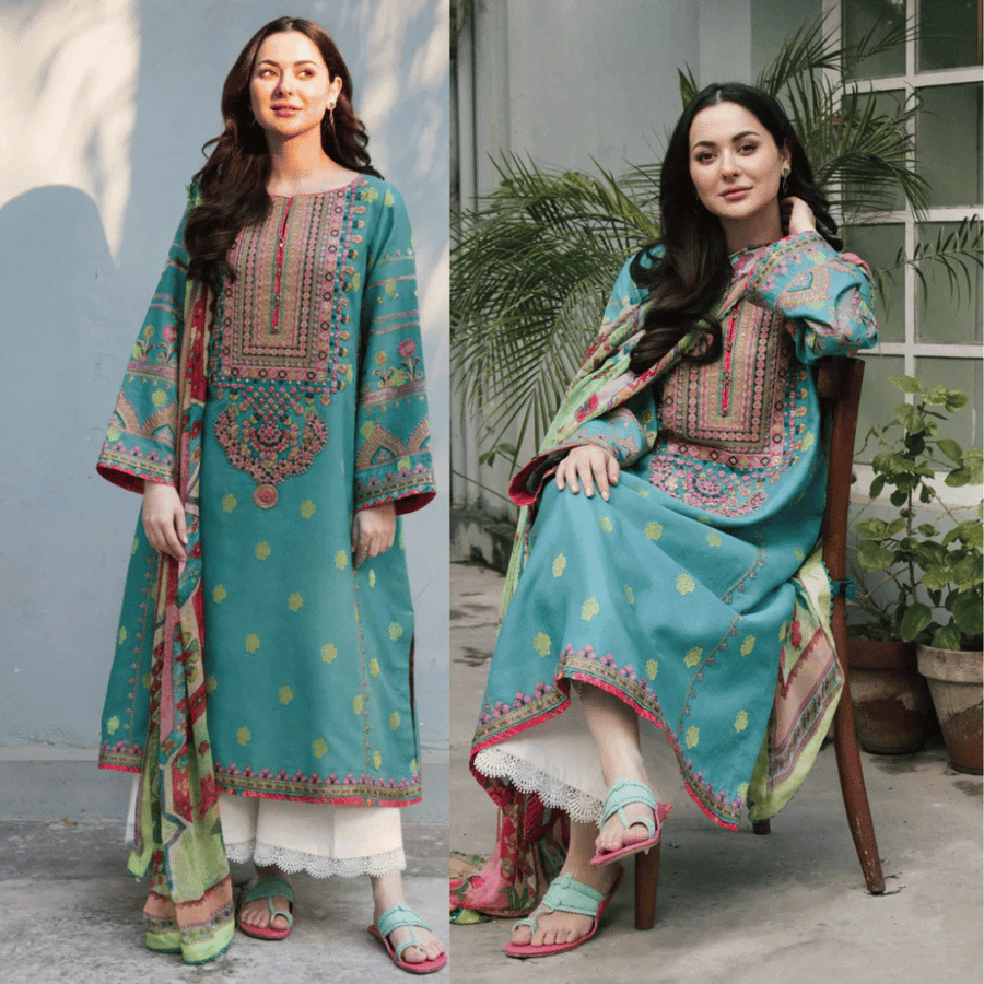 Lawn 3-Piece Embroidered Dress D-GD 934
