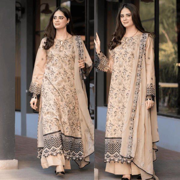 Jade - 3PC Lawn Chickenkari Embroidered Suit - 581