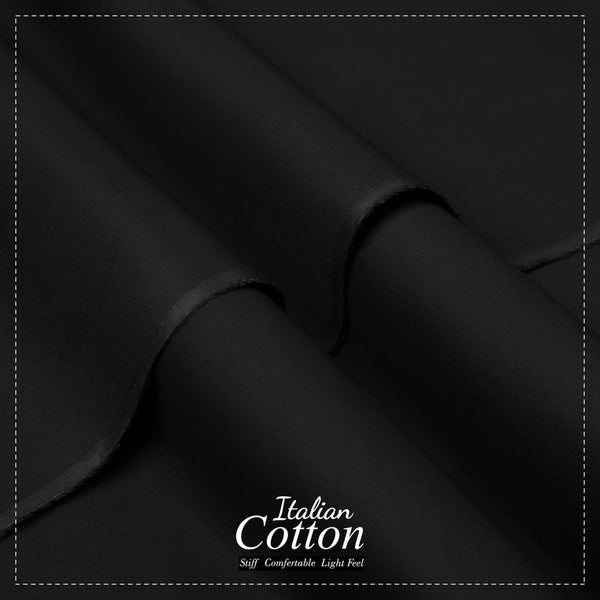 Italian Pure Cotton Men Wear - Black