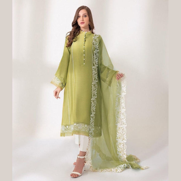 3-PC Lawn Embroidered Dress Deals of the Days AML-A64