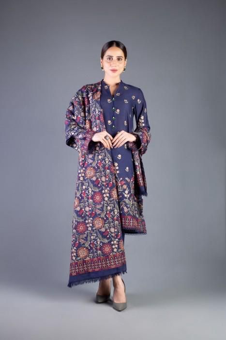 3-PC Dhanak EMBROIDERED DRESS DEALS OF THE DAY GUD 815 FL