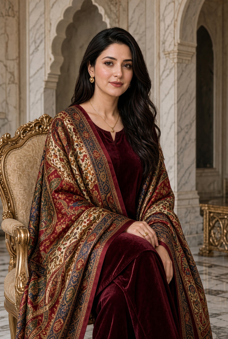 Naqsh Velvet 3 Piece D-2017
