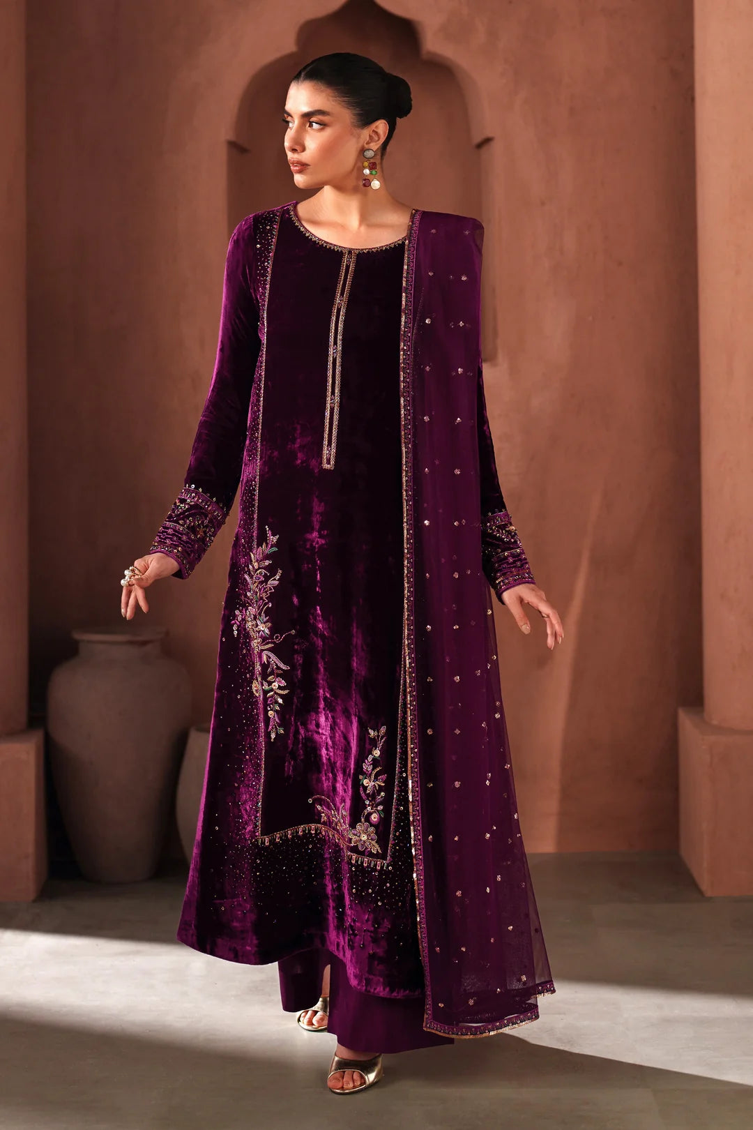 Rukhsar Velvet 3 Piece D-2023