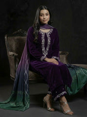 Nazneen Velvet 3 Piece D-2003