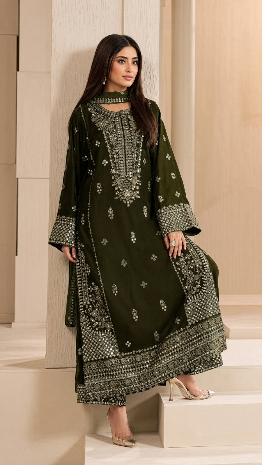 Simorgh Velvet 3 Piece D-2014